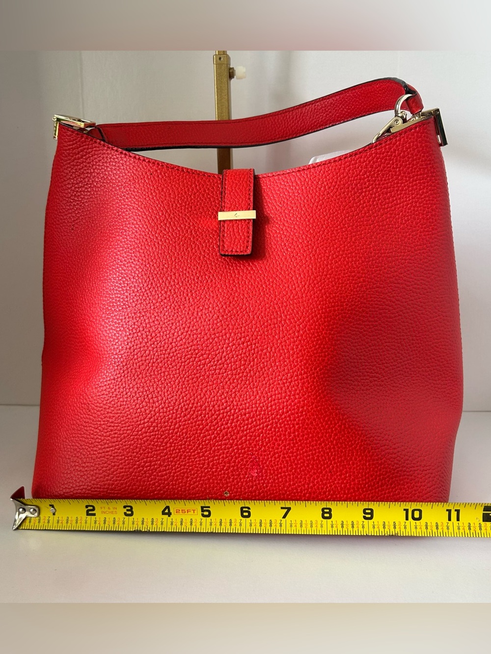 kate spade Red Pebbled Leather Shoulder Hobo - Picture 9 of 15